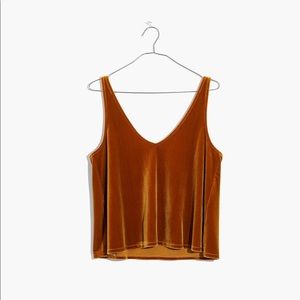 *sold* Madewell velvet v-neck tank top